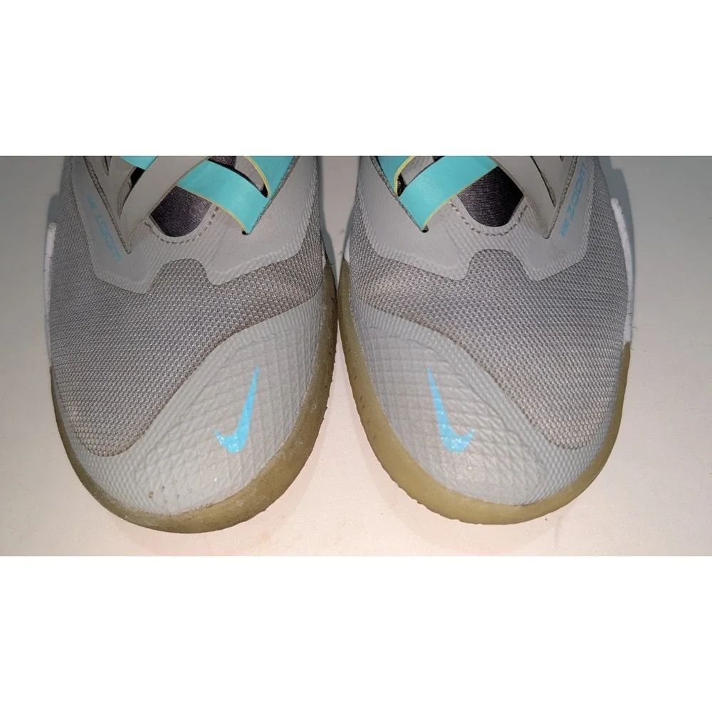 Nike Zoom Fly Boys Basketball Sneakers Gray Blue DB6708-001 Size 6.5Y